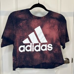 Hand-dyed Adidas Crop-top size medium